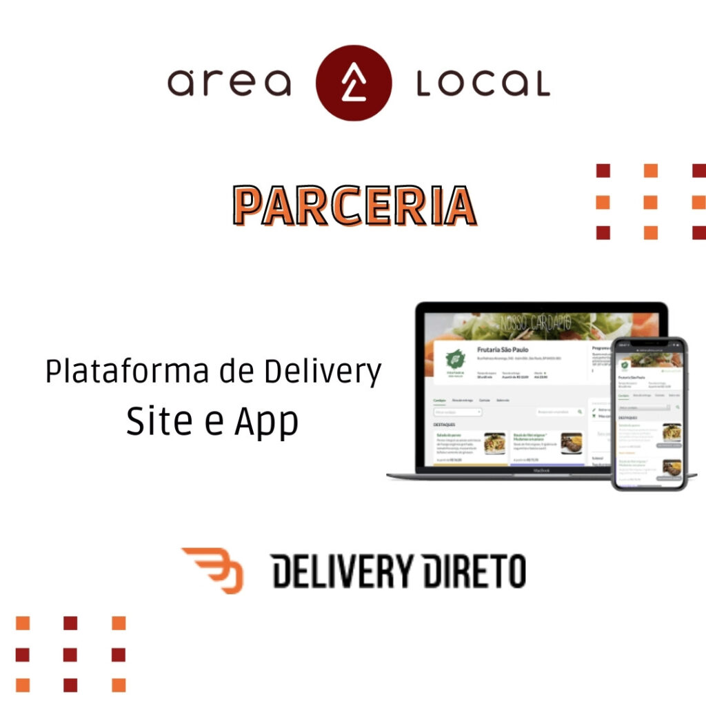 Parceria Plataforma Delivery Direto e Área Local